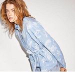 💕MUNTHE💕 Sahnely Quilted Jacket Light Blue Abstract Botanical Print 38 EU NWT Size undefined Photo 6