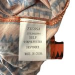 Elegant Orange & Blue Long Sleeve Dress Size Medium Beautiful Giraffe Graphics Photo 8