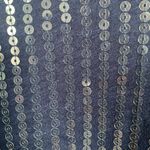 New York And Company women's large blue short sleeve v-neck stretchy top sequin Photo 4