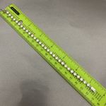 Ladies 10kt CZ Signed BBJ 10k Tennis Bracelet 6.2 Grams White Gold 7.5” Photo 6