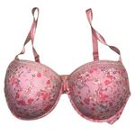 Jessica Simpson Pink Floral Lightly Lined Bra Size 38D Photo 0