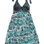 Athleta Pack Everywhere Paisley Dress Halter 10 Travel Wicking Beach Swim Blue Photo 0