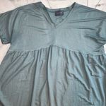 Hudson Gray  Sage Green/Gray Pullover V-Neck Mini Dress Size XL Photo 5