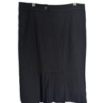 Club Monaco  Women's Sz 6 Black Knee Length Pencil Skirt Virgin Wool Blend Office Photo 4
