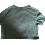 Nike  Cropped Logo Tee XS – Green/Gray Short Sleeve Athletic Top Photo 2