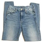MOTHER High Waisted Looker Ankle In Popism Blue Size 26 Photo 2