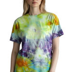 Nine West  Small Top Handmade Tie Dye Tie Dye Green Purple Orange Boho 268 Photo 0