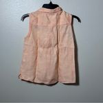 H&M Women Orange Button Down Linen Sleeveless Shirt Size Small. Photo 5
