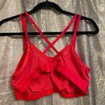 Aerie  Lipstick Red Strappy Cheetah Print‎ Non Lined Wireless Bralette XL NWOT Photo 1
