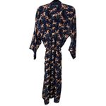 Enamels 100% Silk Robe Kimono Vintage Equestrian Horse Print One Size Blue Size undefined Photo 3