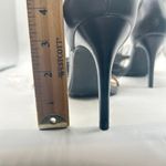 Allegra K Heels Sandals Women 8 Black Mesh Bow Pointed Toe Slip On Dressy New Photo 6