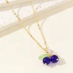Blueberry Necklace Gold Photo 2
