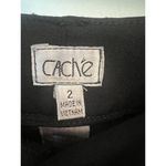 Cache Black Dress Career Pants 2 27β Inseam Silver Zippers Straight Photo 4