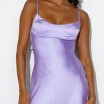 Hello Molly Purple Satin Mini Dress Photo 0