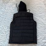 Malaky Unisex Zip up fur hoodie Vest in black size Medium Photo 8