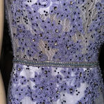 Jovani Lavender women’s Formal Evening Gown Size 8 Beaded Lace Tulle Dress Photo 9
