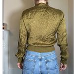 Maeve Meave by Anthropologie Cropped Silky Bomber Jacket Size Small Photo 2