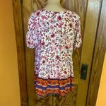 Torrid  bright floral boho hippie chic peasant top Photo 5