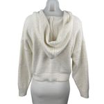 Forever 21 Women's White Ivory Fleece Lace Up Long Sleeve Hoodie Sweater Top S Photo 2