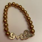 Set of 2 gold bead love bracelets Photo 4