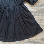 Madewell NWT  Poplin Crewneck Bubble-Sleeve Mini Dress in True Black Size 8 Photo 10