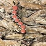 Chic Coral Caterpillar Brooch with Rhinestone Accents Pink Photo 0