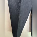Chico's Chico’s Black Floral Lace Jacquard Knit Stretch Cropped Ankle Pants 3 XL/16 Photo 2