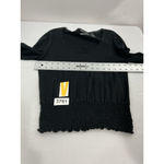 DKNY Womans  Jeans Medium Black Scoop Neck Long Sleeve Pullover Blouse Photo 4