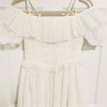 Vietnam White Y2K Cottage Ballet Barbie Lace Ruffle Off Shoulder Mini Dress Photo 6