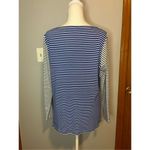 Vineyard Vines  Striped T-Shirt Long Sleeve Boat Neck Blue &‎ White Casual Top Photo 3