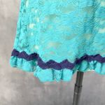 Caprice Lace Babydoll Chemise Slip Dress Size M Fairy Coquette Romantic Dainty Blue Size M Photo 2