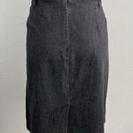 Sandro Designer Denim Jean Knee Skirt Pencil Washed Black Size 12 cotton Photo 3
