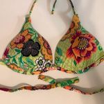 Recco Size Large Brazilian Green Tropical Print Bikini Top. New Photo 0