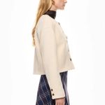 Tanya Taylor Winter White Tweed Blazer XS Boxy Boucle Professional Designer $565 Photo 1