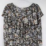 Free People Intimately  Bodysuit Medium Black Floral Lace Ruffle Whimsigoth Bells Photo 1