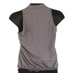 Jester Ruffled Sleeveless Blouse – Junior Size Large, Gray Photo 3