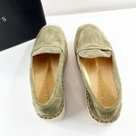Talbots  Quinn Platform Suede Espadrille Shoes Deep Moss Green 8.5 Photo 6