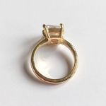 🔃Princess Cut Gold Crystal Ring Photo 4