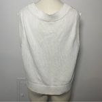 Abercrombie & Fitch Abercrombie White Knit Sweater Vest L Preppy Layer Quiet Luxury Minimalist Photo 3