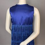 Handmade  Flapper Dress Fringe Blue 1920s‎ Great Gatsby Party Halloween Costume Photo 5