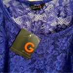 G by Guess  Electric Blue Lace Blouse Photo 2