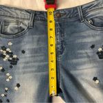 Black Daisy Kate Straight Leg Floral Embroidered Denim Jean 9/29 Festival Floral Photo 5