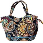 Vera Bradley  Quilted "Kensington" Sherry Handbag Tote‎ Brown Paisley Earth Tones Photo 0
