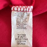 Mikey & Joey  Spaghetti Strap Peplum Hem Tank Top Cherry Hot Red Small Photo 8