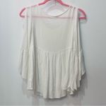 Buckle peach royal  white cold shoulder blouse boho size small Photo 4