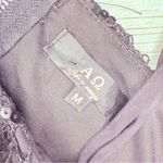 Alpha & Omega  spaghetti strap black lace sequin short romper black med Photo 2