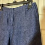 Lafayette 148 Blue Chambray Flat Front Wide Leg Pants Waist 30 Inseam 27 Photo 9