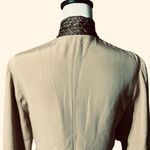 Dana Buchman  Silk Beige and Metallic Blouse Sz 2 Photo 7