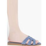 BCBGeneration NEW Sandals 9.5M Meltem Square Toe Denim Jean Slide Sandal Casual Photo 2