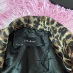 Exotic Zara Basic Leopard Print Double Breasted Coat Jacket Animal Print Brown Photo 1